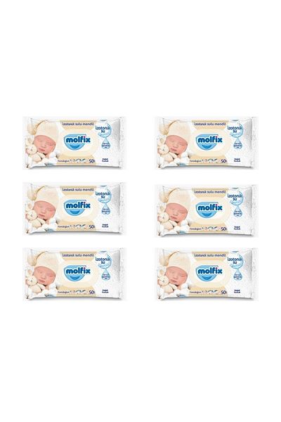 Molfix Newborn 6x50 Isotonic Water Wet Wipes