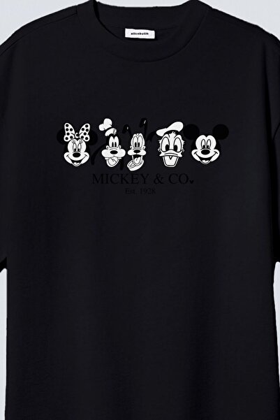 Mickey Mouse Est. 1928 5-Pack Women's Cotton Combed Cotton Oversized T-Shirt