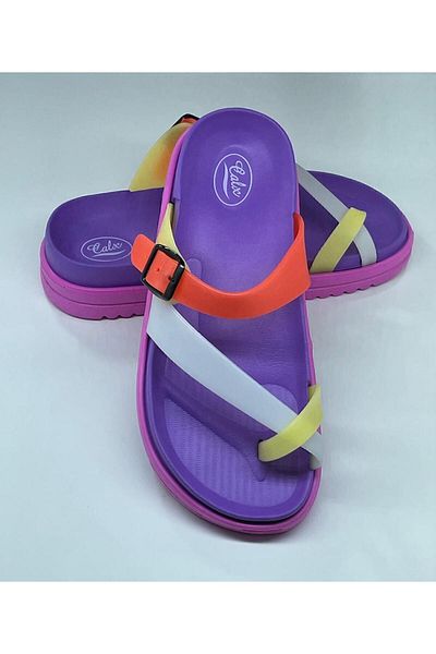 Calx Flexible and Comfortable Women's Slippers - Colorful, Non-Slip Sole, Flip Flops, for Beach and Garden