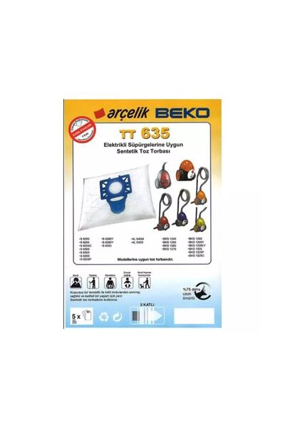 servisevinde Σακούλα σκόνης συμβατή με Beko Bks 1260 Ey