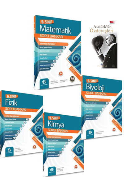 Bilgi Sarmal Yayınları 9. Sınıf Matematik Fizik Kimya Biyoloji Soru Bankası S...