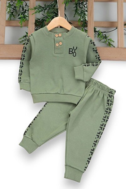 Egelite طقم بيبي بوي - كم طويل، 6-24 شهرًا، 2 خيط غير مرتفع من الأعلى إلى الأسفل