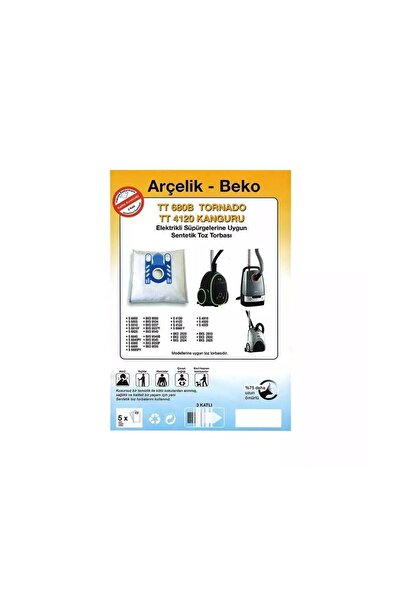 servisevinde Συμβατή τσάντα σκόνης Arçelik S6810ymono