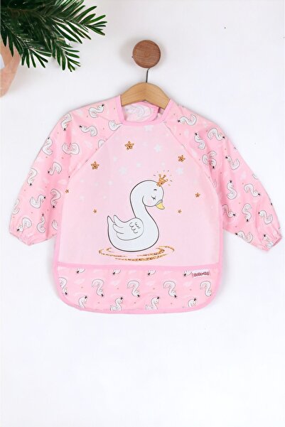 voyyo kids baby مريلة مقاومة للماء بأكمام طويلة للفتيات الصغيرات مطبوع عليها ...