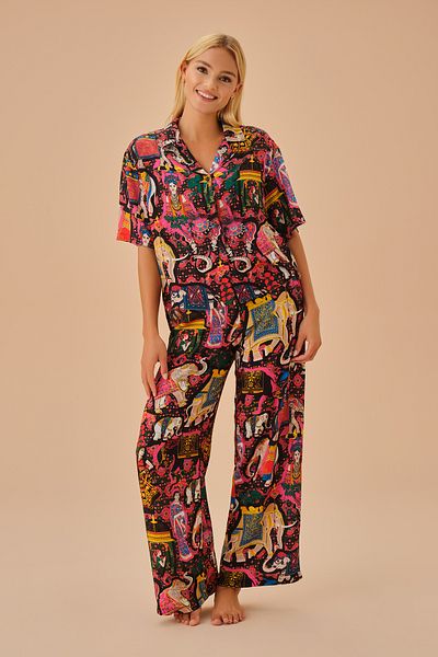 SUWEN India Herren-Pyjama-Set