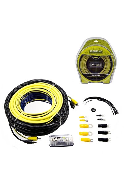 For-X Oto Anfi Kablo Seti 6ga Bakır Xy-6kıt-uyumlu