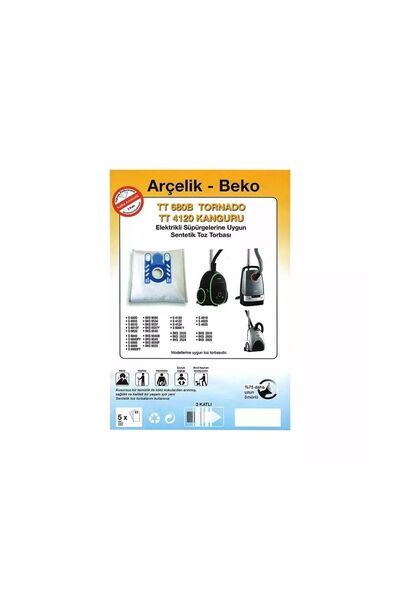 servisevinde Συμβατή τσάντα σκόνης Arçelik S6870