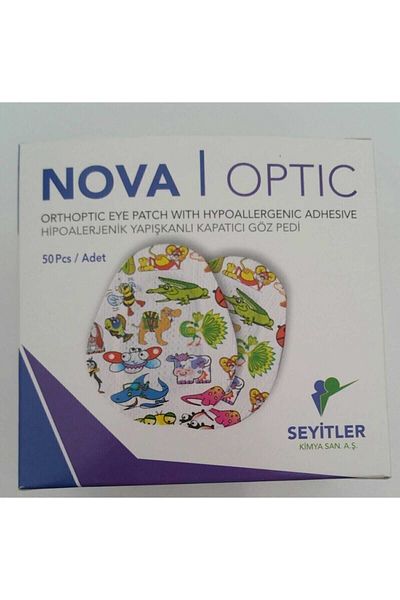 Pak Çocuk Nova Optic Eye Cover Tape Eye Pad 5.6x6.9cm Kids 50 Pieces