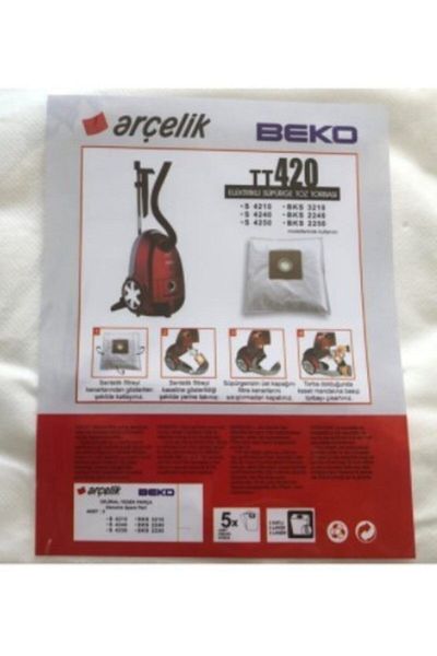 Universal Tt420 - Arçelik Compatible 25 Pieces of Vacuum Cleaner Bags