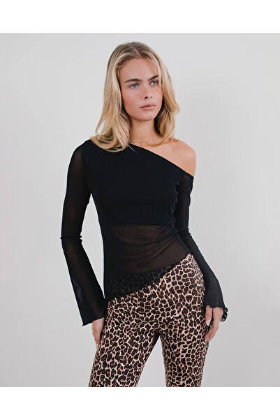 Les Séduisantes c.a. Μπλούζα από τούλι με ασύμμετρο γιακά με έναν ώμο