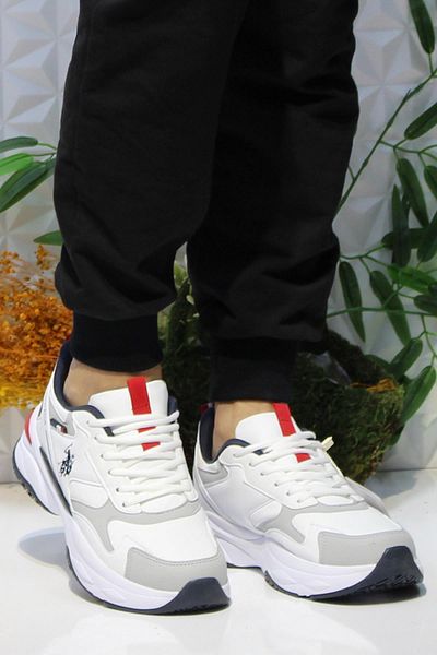 U.S. Polo Assn. Η.Π.Α. Polo Assn. Ανδρικά αθλητικά παπούτσια Solidar - White Navy Blue, Comfortable Original