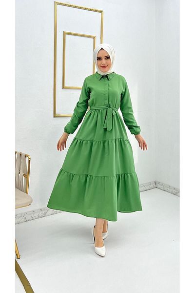 Moda Krash SHIRT COLLAR TERICATON SUMMER DRESS