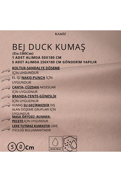 KAMİZ Απλό ύφασμα πάπιας - ύφασμα διάτρησης και τσάντας - Τραπεζομάντιλο Runner