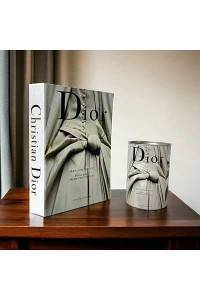 Saccura Decor Set of 2 Decorative Books and Cylinder Boxes