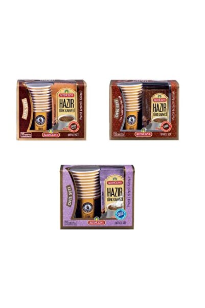 Altıncezve HAZIR TÜRK KAHVESİ OFİS SETİ 10'LU BARDAKLI (ORTA,SADE,SÜTLÜ) 3'LÜ...