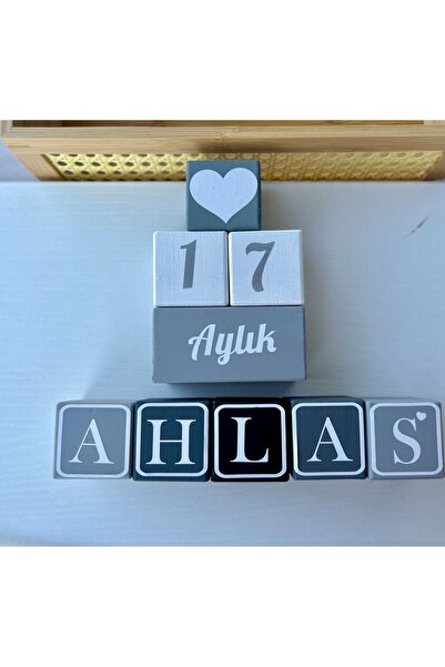 mogokids Bebek anı küpü bebek harfli isim küp 5 harfli isim