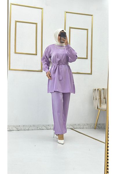 Moda Krash SET TREND SATIN CU COLAR