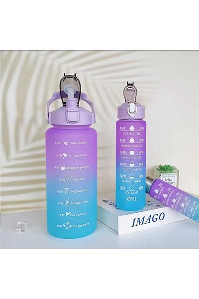 Dalian Home 2+900+600 ml Tritan Sports Water Bottle - Motivational Set of 3