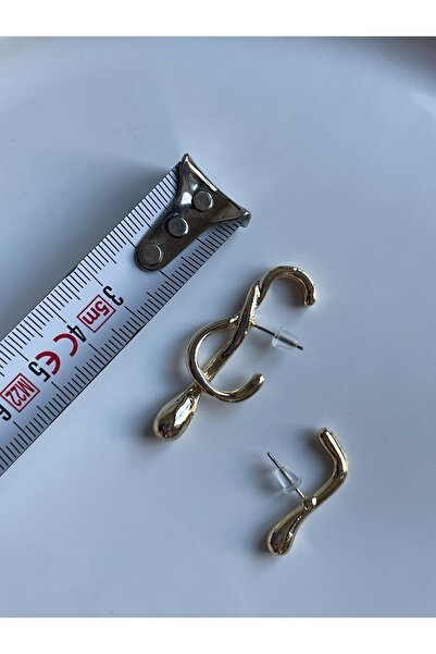 Lavian Accessories Gold Fluxing Küpe Seti