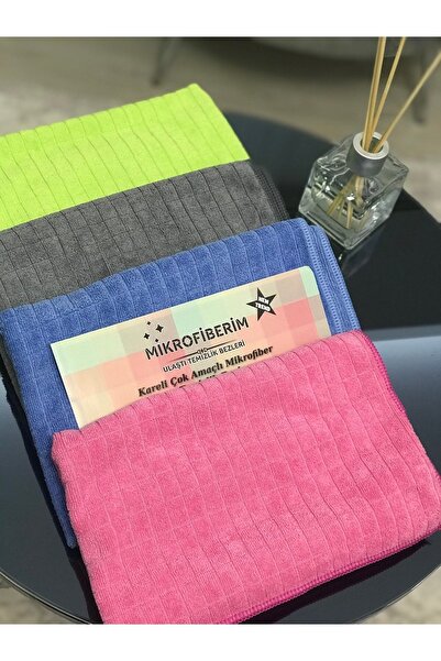 Mikrofiberim (3 PCS) 50x70 Large Size Microfiber Drying and Floor Cloth Checkered - Colorful