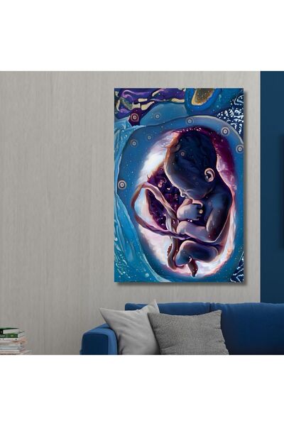 Single Vertical Canvas IVF Polyclinic Table Colorful Fetus