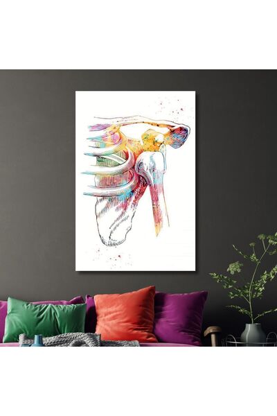 GAAGART Tekli Dikey Kanvas Ortopedi Poliklinik Tablosu Omuz Eklemi