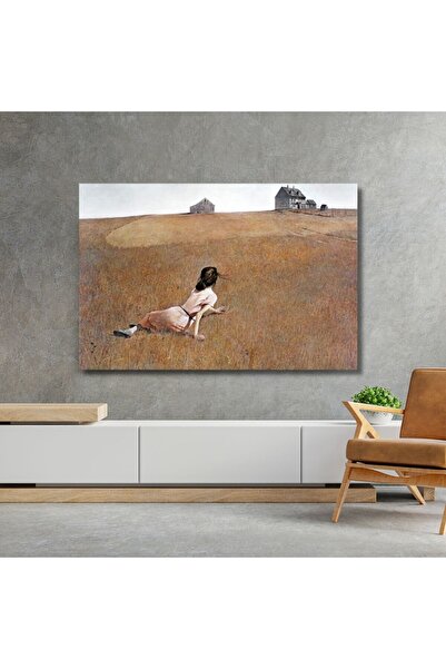 GAAGART Tekli Yatay Kanvas Duvar Tablosu Andrew Wyeth Christina'nın Dünyası