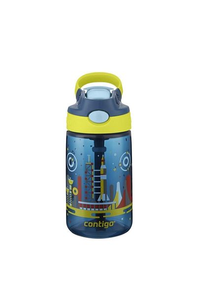 Contigo Gizmo Flip Space Single Hand Bass Children's Water Bottle with Inner Pacifier 420ml