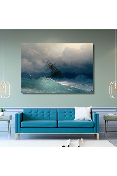 GAAGART Tekli Yatay Kanvas Tablo İvan Aivazovsky Ship On Stormy Seas