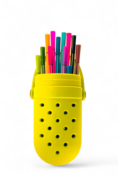 MATEO Okul Pop it Kalem Kutusu Kalemlik Silikon Yumuşak Açık Sarı Yeşil Renkli