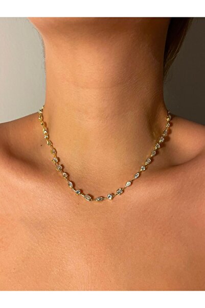 ZWEIG 925 Ayar Gümüş Taşlı Elegan Kolye