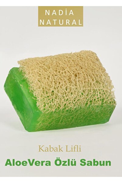 NADİA NATURAL Doğal Kabak Lifli Aloe Vera Sabunu