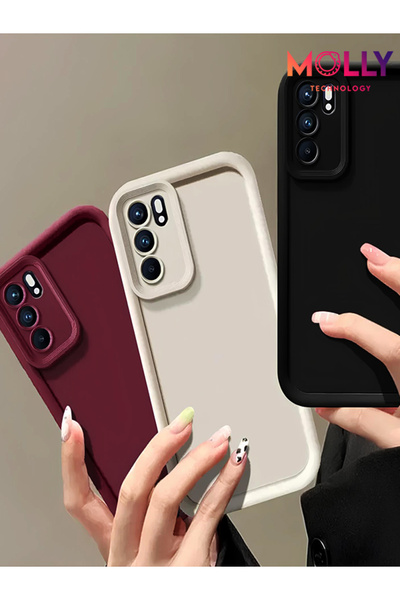 Molly Beige Edges Thick Pan Silicone Case for Oppo A16