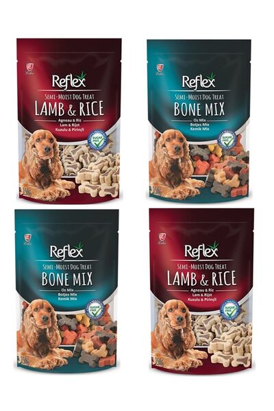 Reflex Semi-moist Mini Mix Kemik Köpek Ödülü 150 Gr 4 Lü