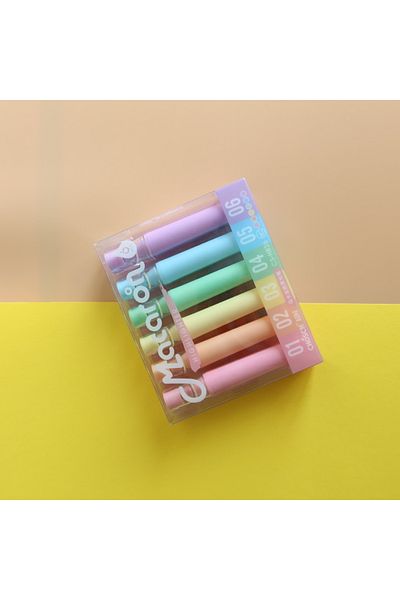 enyareshome Macaron Highlighter 6-Pack Pastel Color Highlighter