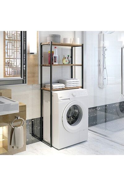 Noowa Wc Arkası Klozet Rafı Ceviz