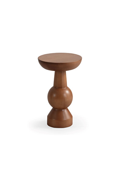 More Wood Design Karamel Rengi Orta Boy Mantar Sehpa