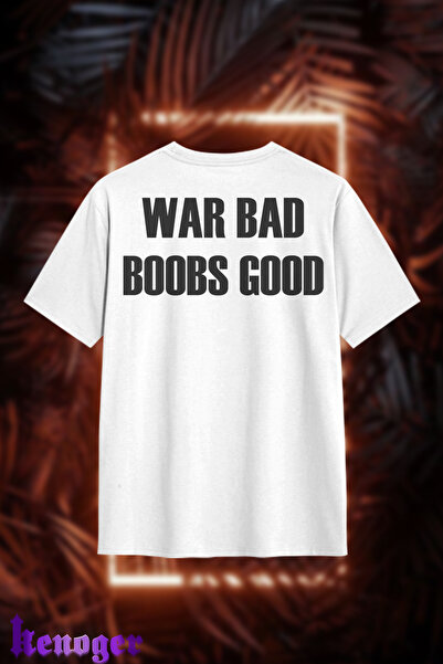 kenoger Unisex T-shirt με στρογγυλή λαιμόκοψη War Bad