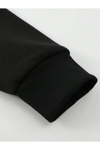 EFFRENATU hila moda Σετ φούτερ και παντελόνι με στάμπα με κουκούλα