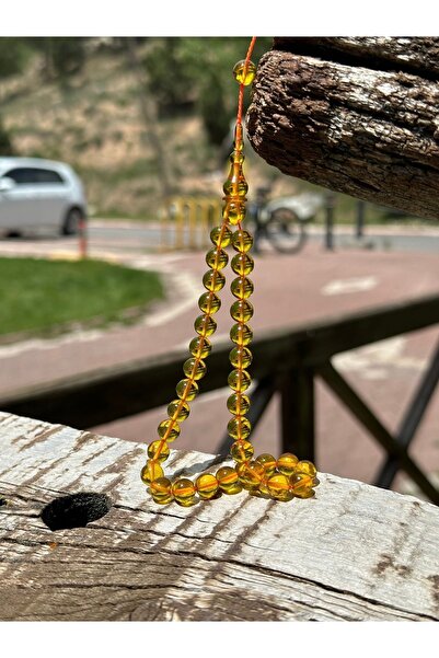 TESBİHSARAYI Sarı Ateş Kehribar Tesbih- Ateş Kehribar Tesbih - Sarı Tesbih - ...