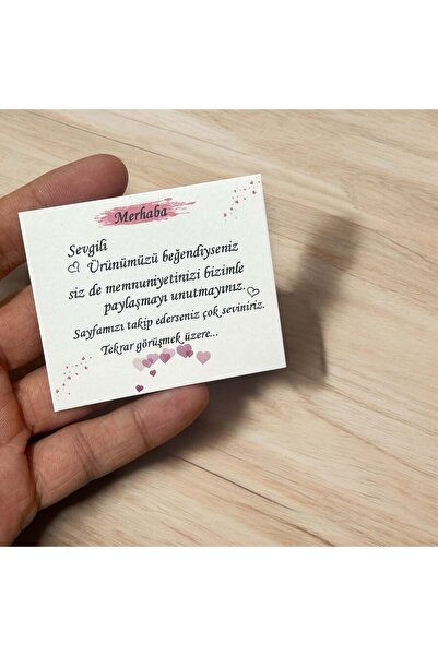 arl etiket tasarım dijital baskı merkezi Sevgili Yazılı Not Kartı 5x8 cm 100 ...