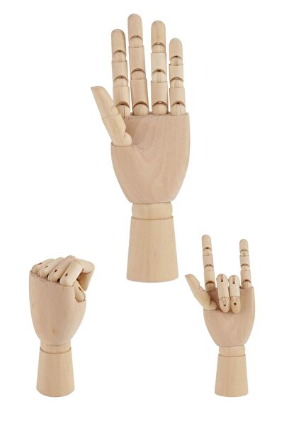 Manken İstanbul Ahşap Sol El 25 Cm-eskiz El Mankeni