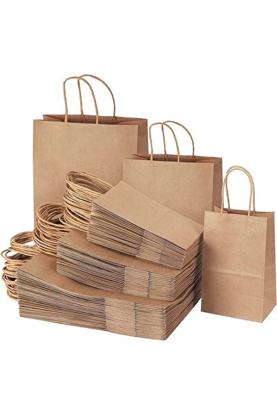 Genel Markalar Burgu Saplı Çanta 25 Cm X 12 Cm X 31 Cm ( 25 Adet ) ( Kağıt Poşet Çanta )
