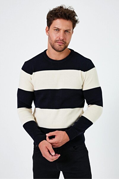 ALEXANDERGARDI Color Blocked Crew Neck Regular Fit Sweater - E24-Eze-08