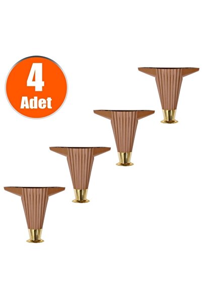 Badem10 Wetra Line Mobilya Kanepe Koltuk Ayağı Ayakları Kahverengi Gold 12 Cm...