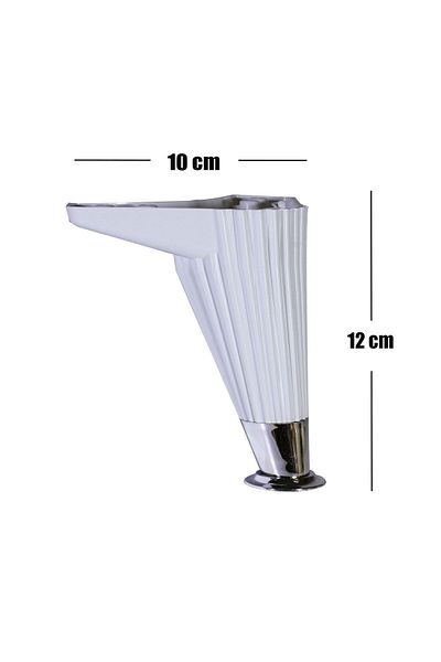 Badem10 Wetra Line 12 Cm - Mobilier Cromat Alb Canapea Fotoliu Picior Picioare