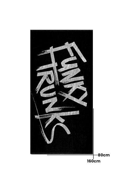Funky Trunks Black Tagged Towel - Training and Sports (160X80)