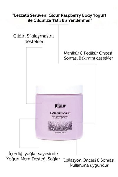GLOUR Raspberry Yogurt-Body Raspberry Extract Yogurt Moisturizer