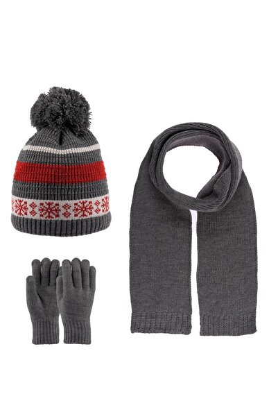 Kitti Erkek Çocuk Atkı Bere Eldiven Takımı  3 lü Set