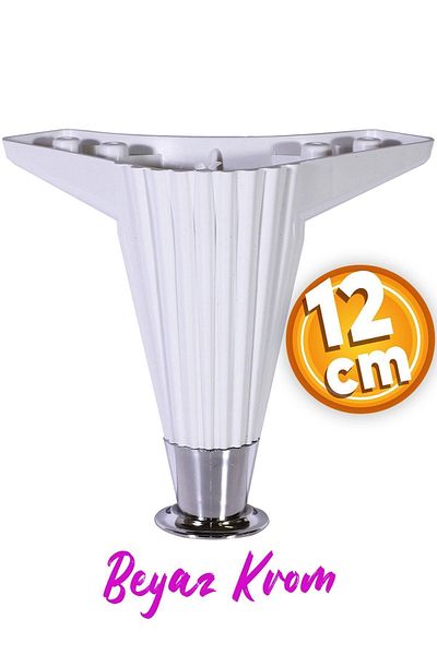 Badem10 Wetra Line 12 Cm - Mobilier Cromat Alb Canapea Fotoliu Picior Picioare